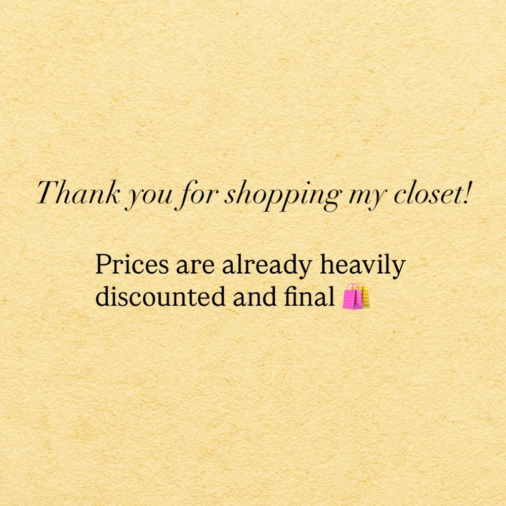 Thank You for shopping my closet!